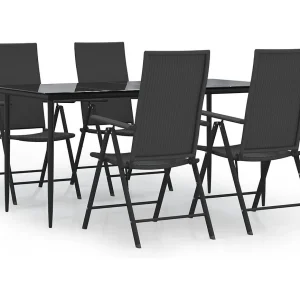 Jarlik  5-delige Tuinset poly rattan zwart