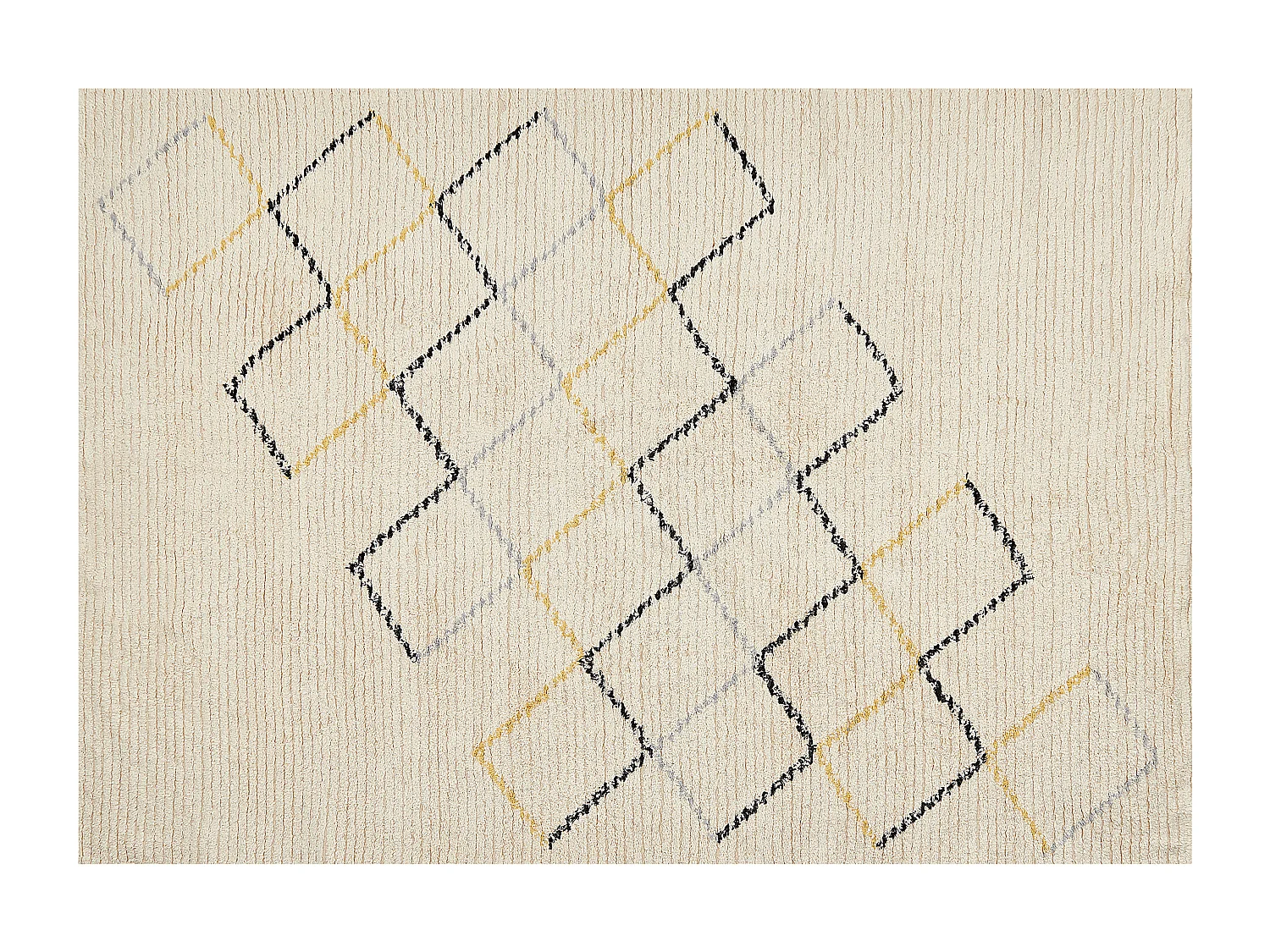 Katoenen Vloerkleed beige 160 x 230 cm TEZPUR