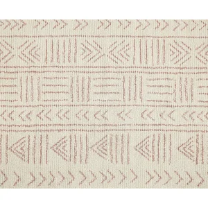 Katoenen Vloerkleed beige en roze 160 x 230 cm EDIRNE Katoenen Vloerkleed beige en roze 160 x 230 cm EDIRNE