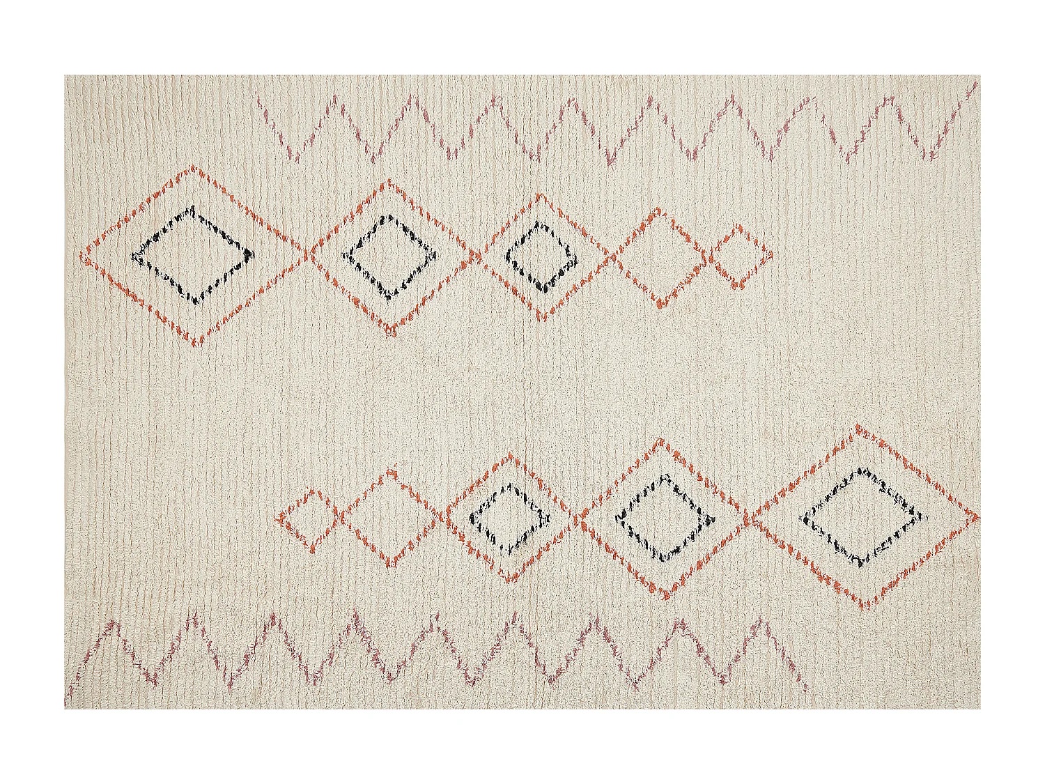 Katoenen Vloerkleed beige 160 x 230 cm GUWAHATI