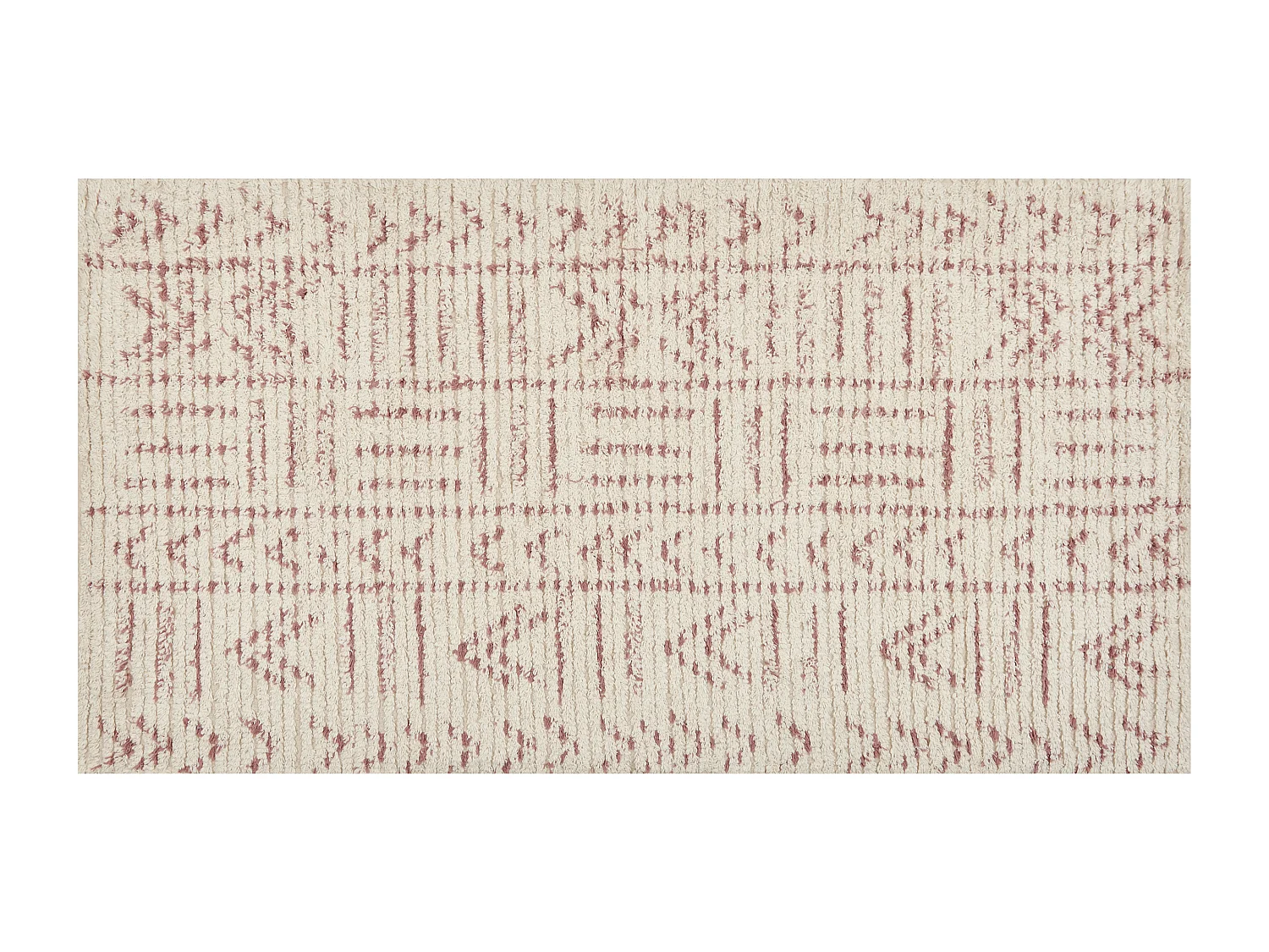 Katoenen Vloerkleed beige en roze 80 x 150 cm EDIRNE