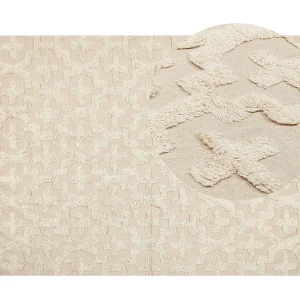 Katoenen Vloerkleed beige 160 x 230 cm ITANGAR
