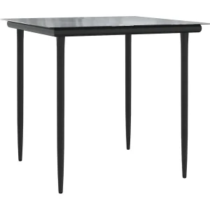 Ilsora 5-delige Tuinset met kussens poly rattan zwart Ilsora 5-delige Tuinset met kussens poly rattan zwart