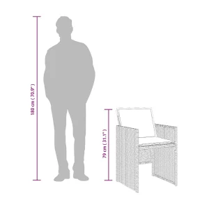 Jeroen  13-delige Tuinset met kussens poly rattan beige