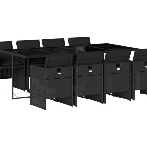 Jesse  9-delige Tuinset poly rattan zwart