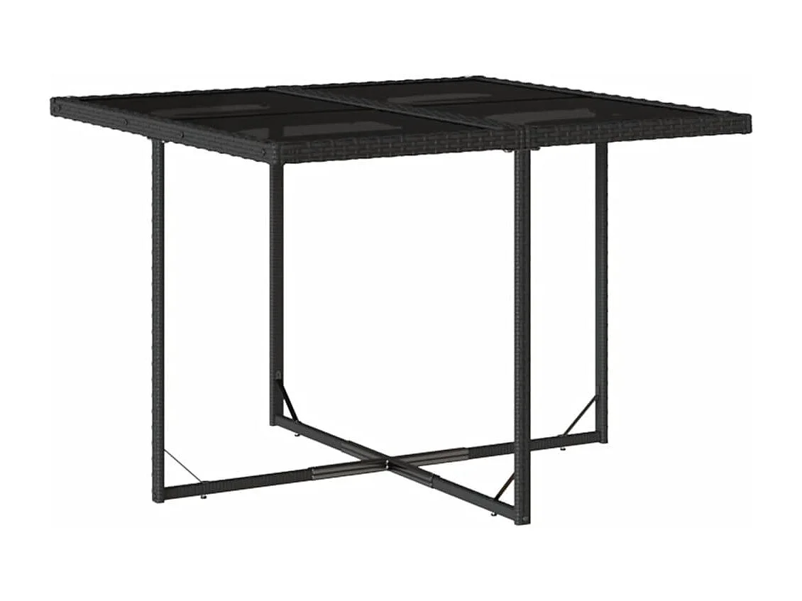 Jeroen 9-delige Tuinset poly rattan zwart