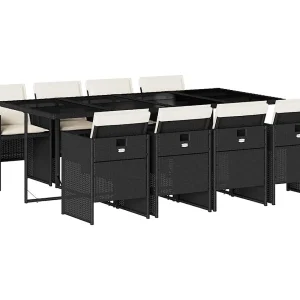 Jesse  9-delige Tuinset poly rattan zwart