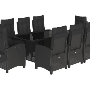 Igmar 9-delige Tuinset poly rattan zwart Igmar 9-delige Tuinset poly rattan zwart