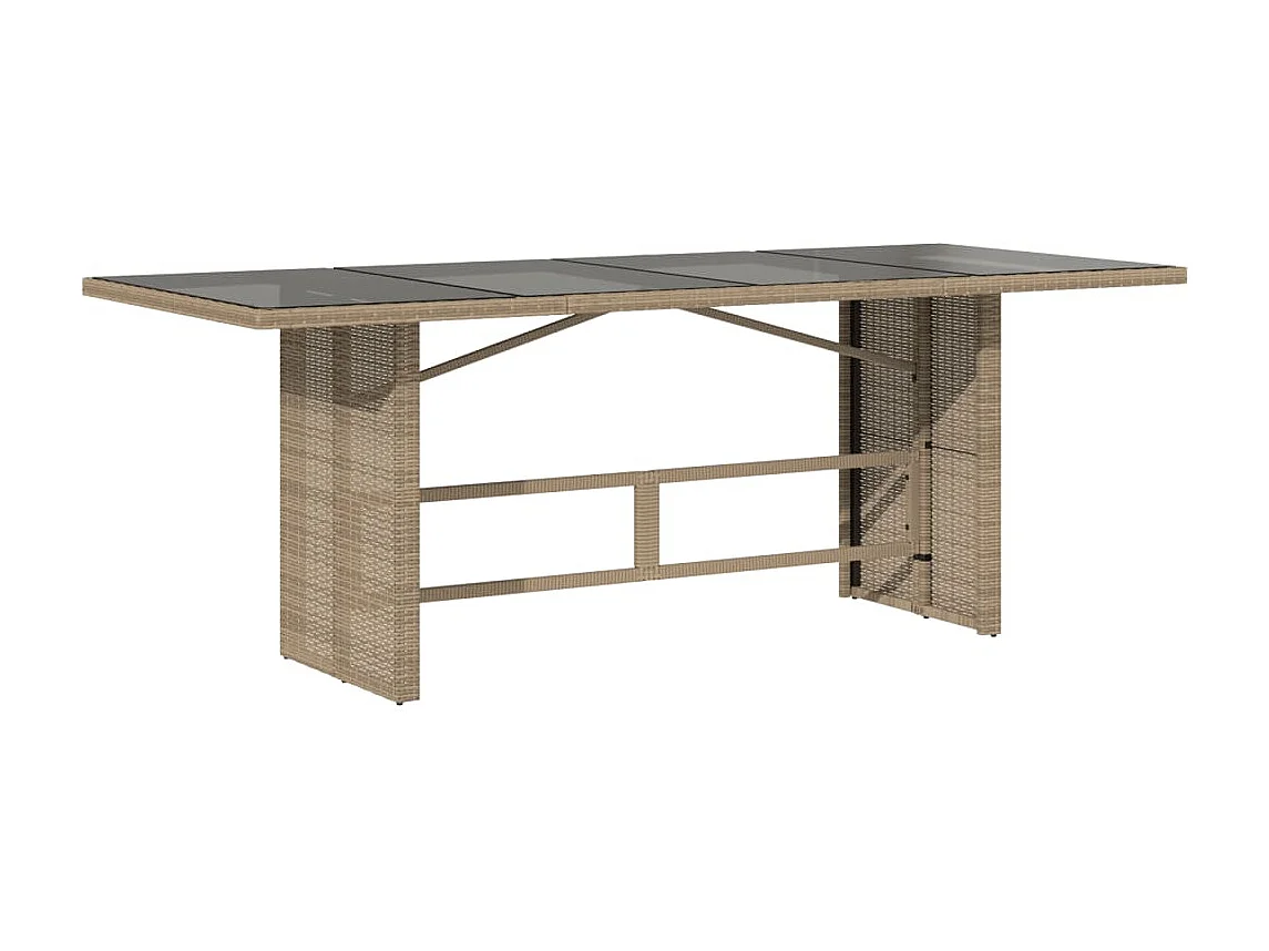 Karlyn 7-delige Tuinset met kussens poly rattan beige