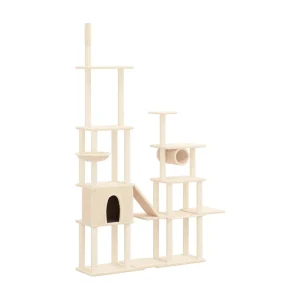 Jacques-Lucien  Kattenmeubel met sisal krabpalen 279 cm crèmekleurig