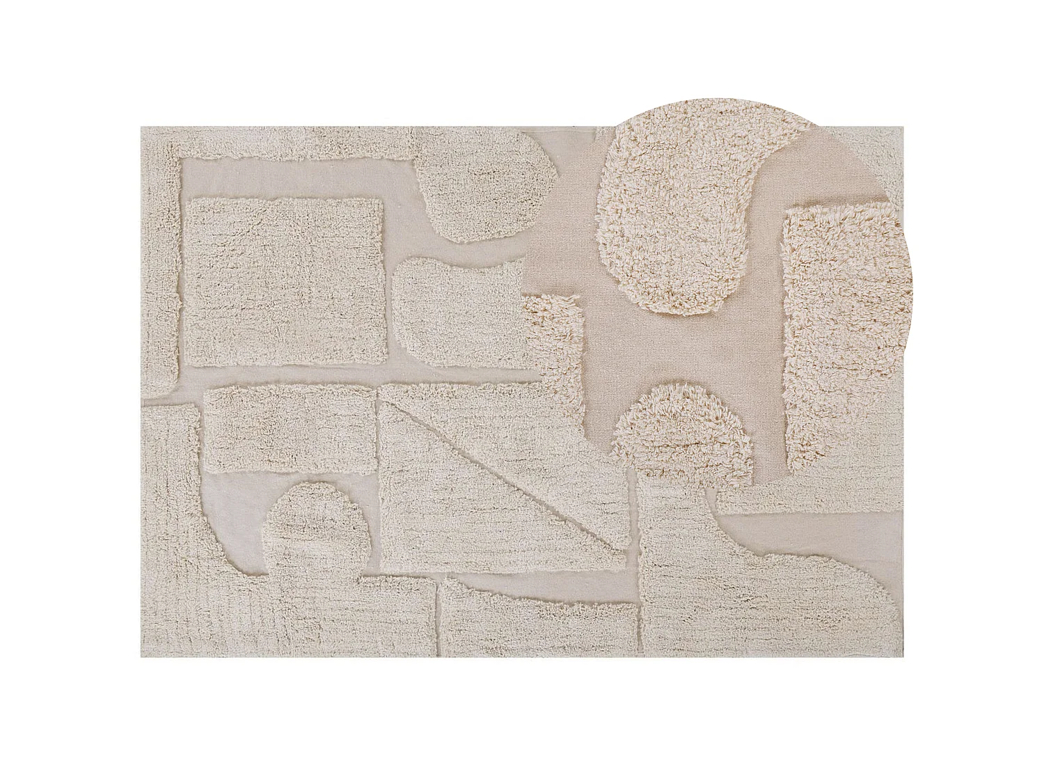 Katoenen Vloerkleed 160 x 230 cm Beige DIYADIN