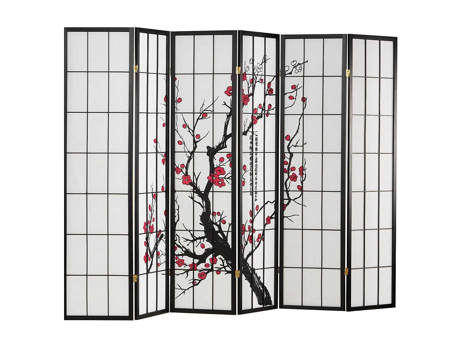 Kamerscheider 179x264x2 cm zwart Shoji