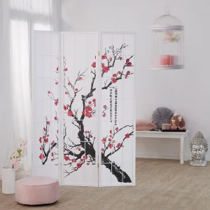 Kamerscherm 179 cm Wit Kamerscherm 179 cm Wit