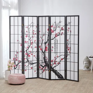 Kamerscherm roomdivider 220x179x2 cm zwart Shoji Kamerscherm roomdivider 220x179x2 cm zwart Shoji