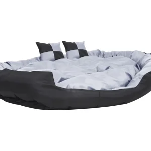Iris Leigh Hondenkussen omkeerbaar en wasbaar 150x120x25 cm grijs en zwart Iris Leigh Hondenkussen omkeerbaar en wasbaar 150x120x25 cm grijs en zwart