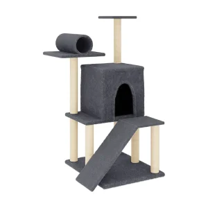 Jude Kattenmeubel met sisal krabpalen 110,5 cm donkergrijs Jude Kattenmeubel met sisal krabpalen 110,5 cm donkergrijs