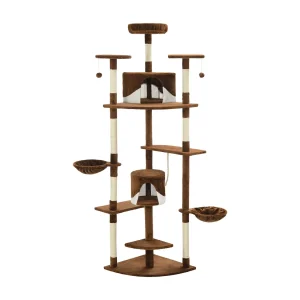 Junction City Kattenkrabpaal met sisal krabpalen 203 cm bruin en wit Junction City Kattenkrabpaal met sisal krabpalen 203 cm bruin en wit