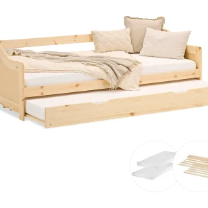 Houten Bed 90×200 cm Natuurlijk Houten Bed 90×200 cm Natuurlijk