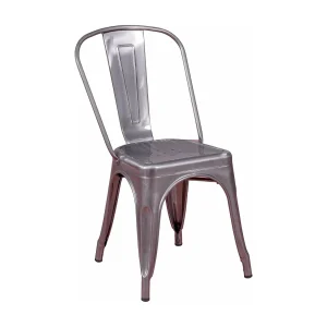 Industriële stoel in metallic staal – Bistro – Metaal Industriële stoel in metallic staal – Bistro – Metaal