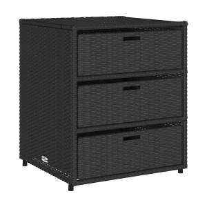 Holiday  Tuinkast 55x59x69 cm poly rattan zwart