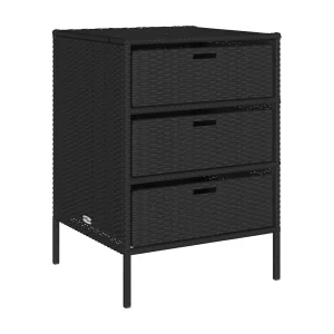 Holiday Tuinkast 55x59x80 cm poly rattan zwart Holiday Tuinkast 55x59x80 cm poly rattan zwart