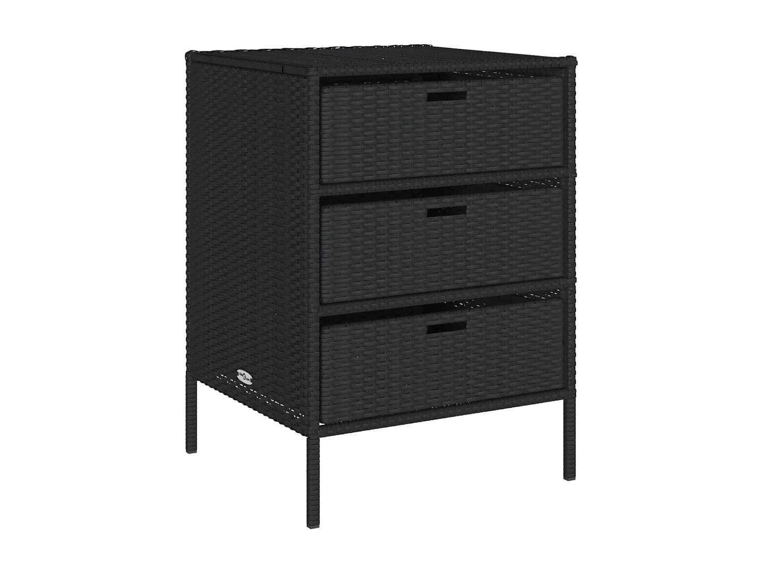Holiday Tuinkast 55x59x80 cm poly rattan zwart