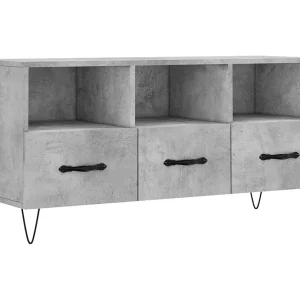 Juana Fernanda Tv-meubel 102x36x50 cm bewerkt hout betongrijs Juana Fernanda Tv-meubel 102x36x50 cm bewerkt hout betongrijs