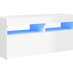 Ilion Tv-meubel met LED-verlichting 90x35x40 cm hoogglans wit Ilion Tv-meubel met LED-verlichting 90x35x40 cm hoogglans wit