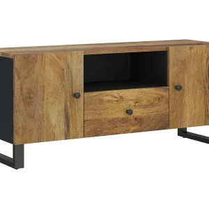 Invar Tv-meubel 105×33,5×46 cm massief mangohout en bewerkt hout Invar Tv-meubel 105×33,5×46 cm massief mangohout en bewerkt hout