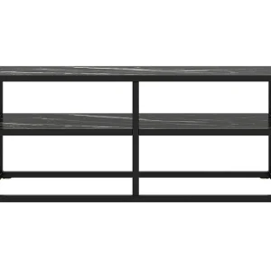 Iselin Marie Tv-meubel met zwart marmerglas 100x40x40 cm zwart Iselin Marie Tv-meubel met zwart marmerglas 100x40x40 cm zwart