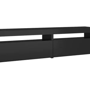 Ilion Tv-meubelen 2 st met LED-verlichting 75x35x40 cm zwart Ilion Tv-meubelen 2 st met LED-verlichting 75x35x40 cm zwart
