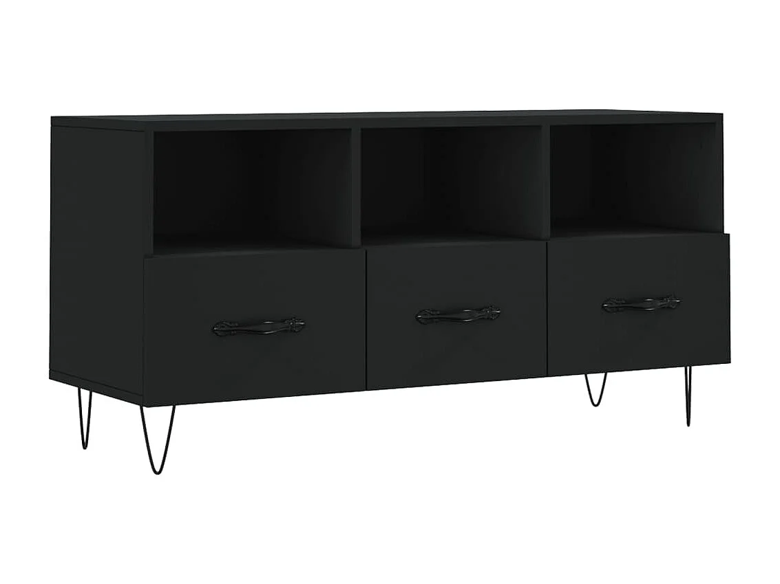Juana Fernanda Tv-meubel 102x36x50 cm bewerkt hout zwart