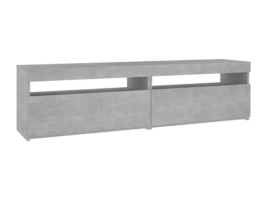 Ilion Tv-meubelen 2 st met LED-verlichting 75x35x40 cm betongrijs