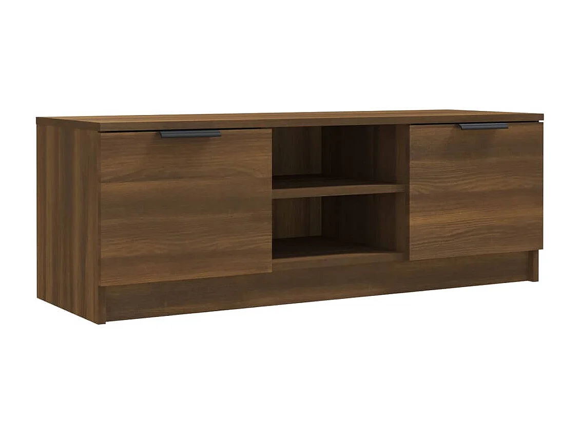 Kaelyn Tv-meubel 102x35x36,5 cm bewerkt hout bruin eikenkleur