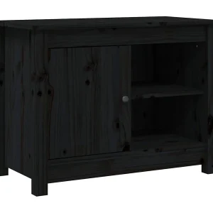 Jean-Gabriel  Tv-meubel 70×36,5×52 cm massief grenenhout zwart