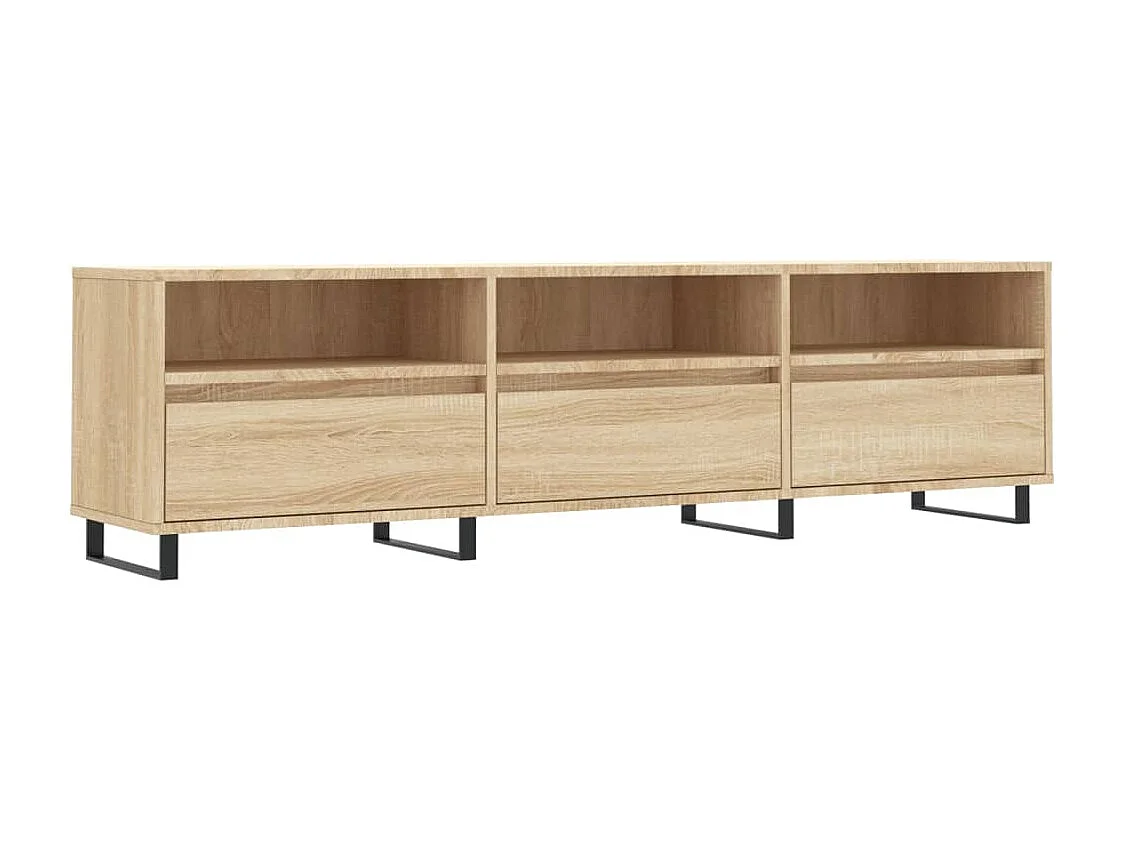 Hørning Tv-meubel 150x30x44,5 cm bewerkt hout sonoma eikenkleurig