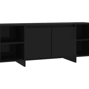 Isolde Tv-meubel 130x35x50 cm bewerkt hout zwart Isolde Tv-meubel 130x35x50 cm bewerkt hout zwart
