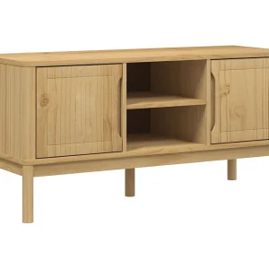Jacques-Pierrot Tv-meubel FLORO 114x43x55 cm massief grenenhout wasbruin Jacques-Pierrot Tv-meubel FLORO 114x43x55 cm massief grenenhout wasbruin