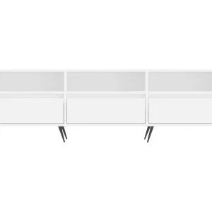 Joël Tv-meubel 150x30x44,5 cm bewerkt hout wit Joël Tv-meubel 150x30x44,5 cm bewerkt hout wit