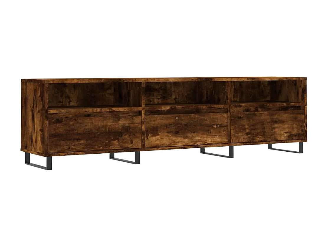 Hørning Tv-meubel 150x30x44,5 cm bewerkt hout gerookt eikenkleurig