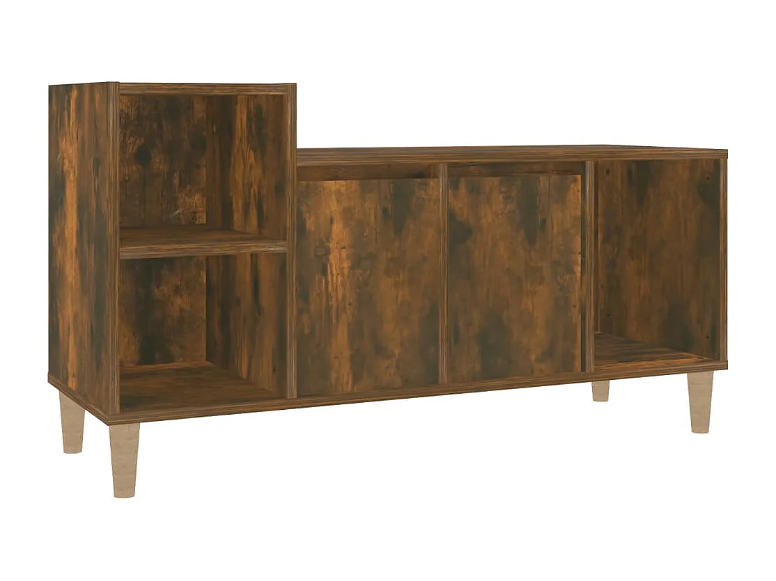 Ibtihal Tv-meubel 100x35x55 cm bewerkt hout gerookt eikenkleurig