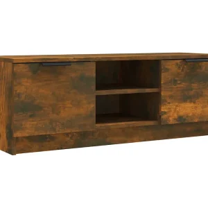 Kaelyn Tv-meubel 102x35x36,5 cm bewerkt hout gerookt eikenkleurig Kaelyn Tv-meubel 102x35x36,5 cm bewerkt hout gerookt eikenkleurig