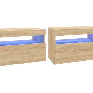 Ilion Tv-meubelen 2 st LED-verlichting 60x35x40 cm sonoma eikenkleur Ilion Tv-meubelen 2 st LED-verlichting 60x35x40 cm sonoma eikenkleur