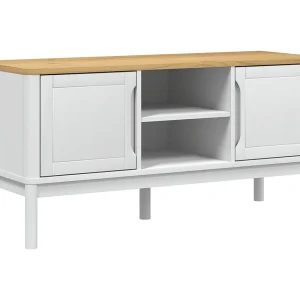 Jacques-Pierrot Tv-meubel FLORO 114x43x55 cm massief grenenhout wit Jacques-Pierrot Tv-meubel FLORO 114x43x55 cm massief grenenhout wit