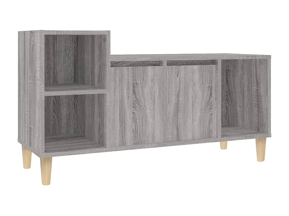 Ibtihal Tv-meubel 100x35x55 cm bewerkt hout grijs sonoma eikenkleurig