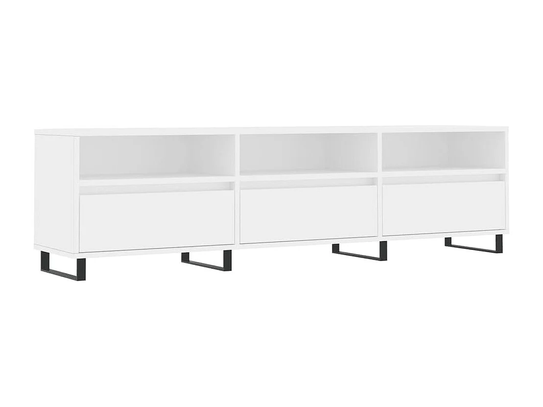 Hørning Tv-meubel 150x30x44,5 cm bewerkt hout wit