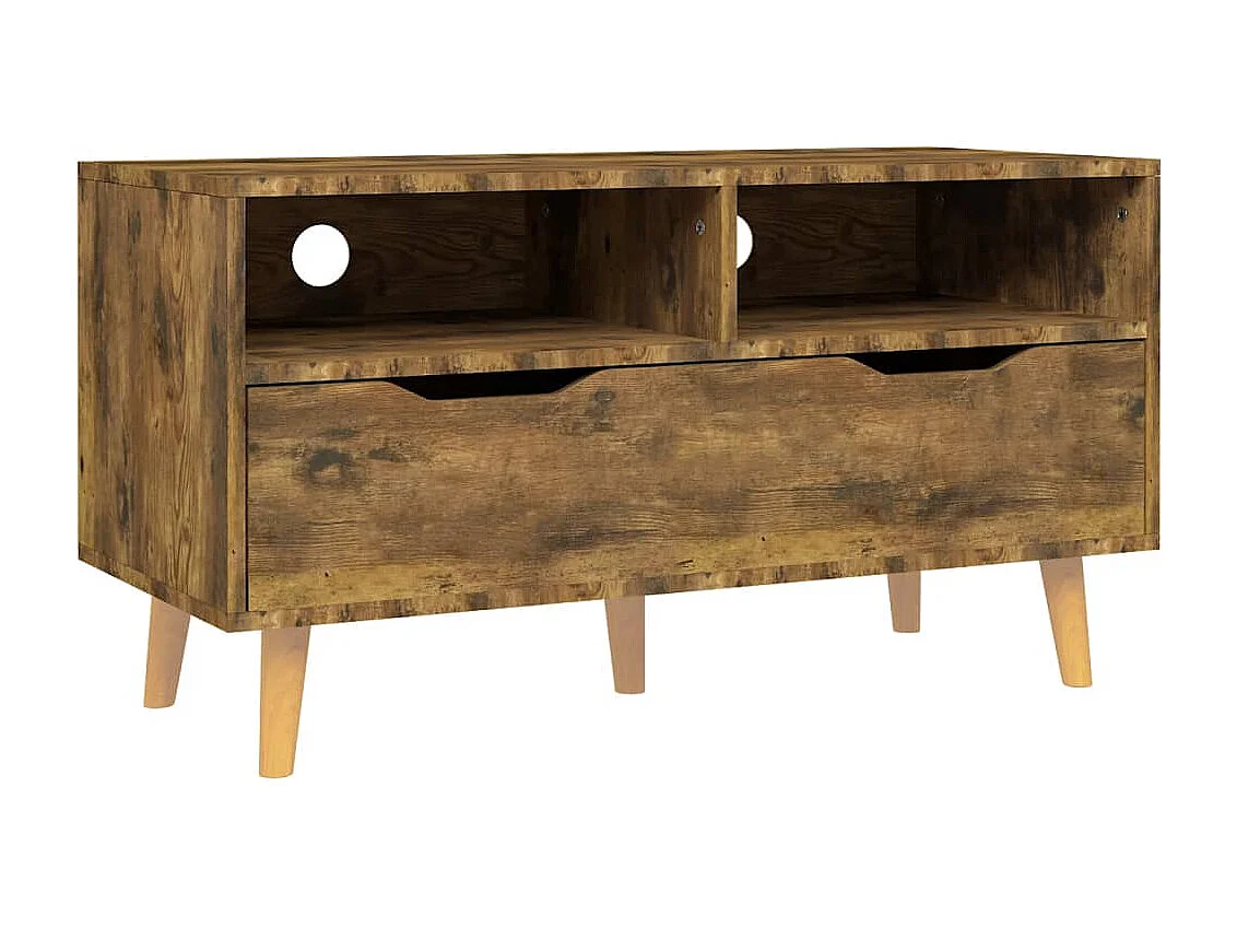 Homosassa Tv-meubel 90x40x48,5 cm bewerkt hout gerookt eikenkleurig