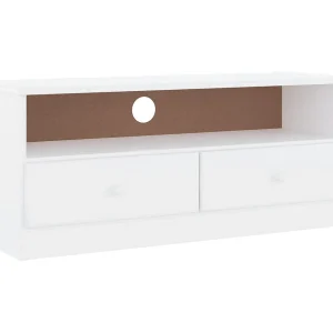 Jean-Rémy  TV-meubel met lades ALTA 100x35x41 cm massief grenenhout wit
