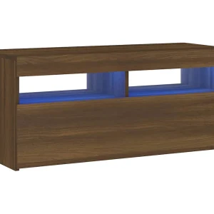 Ilion Tv-meubel met LED-verlichting 90x35x40 cm bruin eikenkleur Ilion Tv-meubel met LED-verlichting 90x35x40 cm bruin eikenkleur