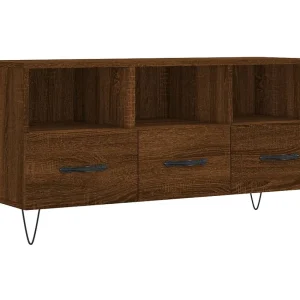 Juana Fernanda Tv-meubel 102x36x50 cm bewerkt hout bruin eikenkleur Juana Fernanda Tv-meubel 102x36x50 cm bewerkt hout bruin eikenkleur
